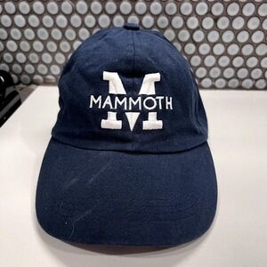 Vintage Mammoth Hat Cap Strap Back Blue White ‎ 90's VTG Embroidered